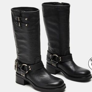 Steve Madden Astor Black Leather Boots